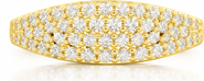 Donatello Gian Fancy Gold-Tone Crystal Ring