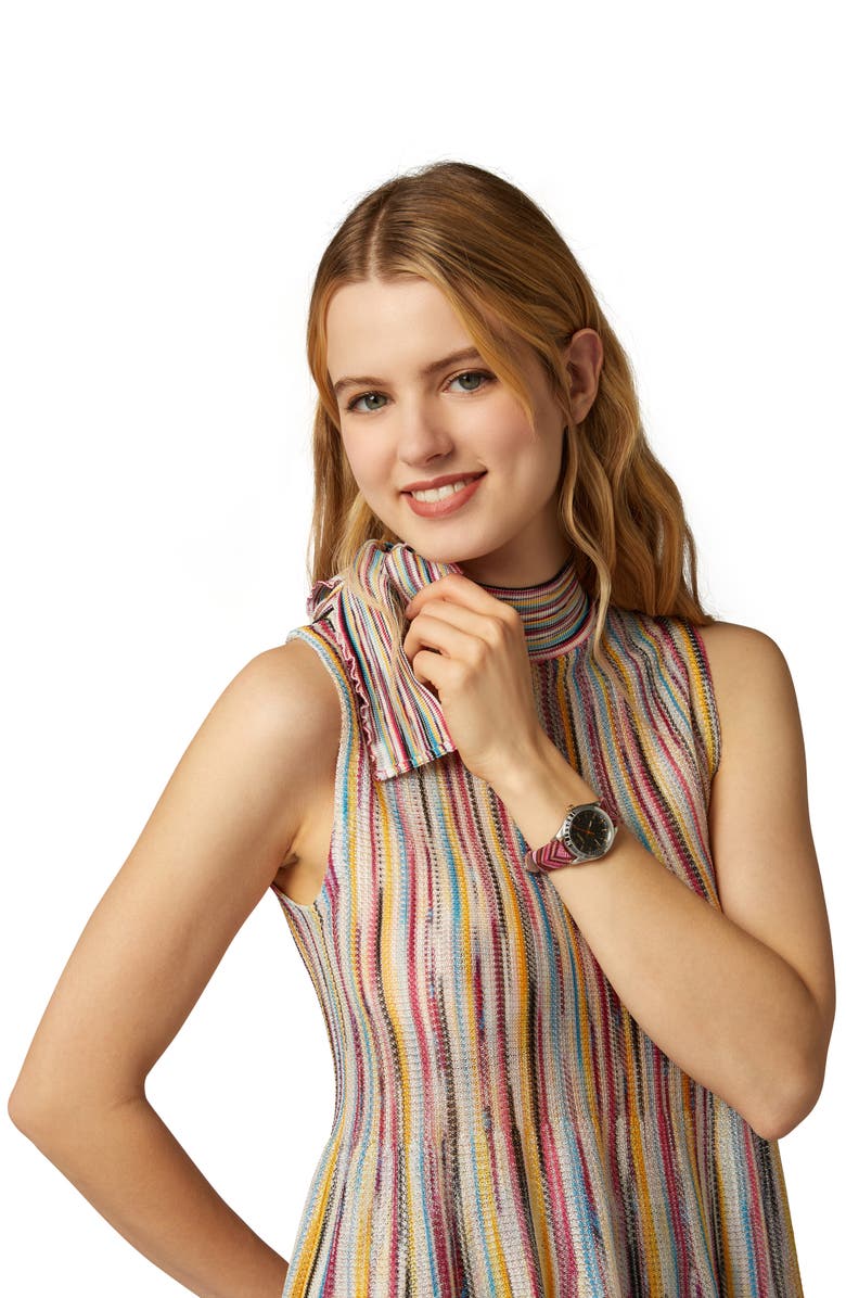 Missoni Classic Textile Strap Watch, 34mm, Alternate, color,