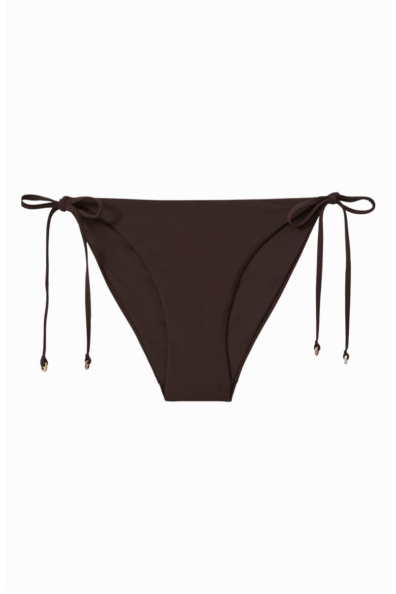 Riah Side Tie Bikini Bottoms, Alternate, color, CHOCOLATE