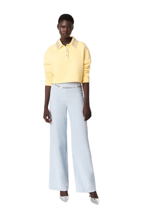 Shop Maje Tweed Trousers With Belt