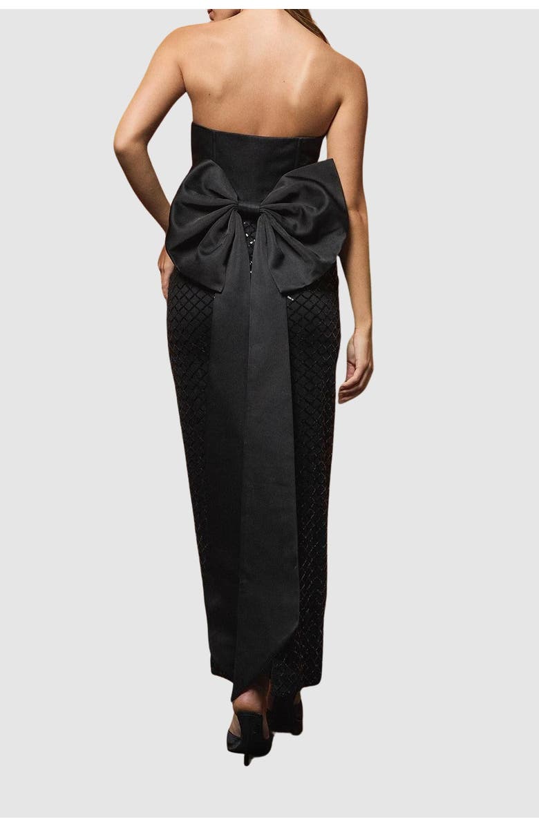 Coast Sequin Bandeau Column Dress, Alternate, color, Black