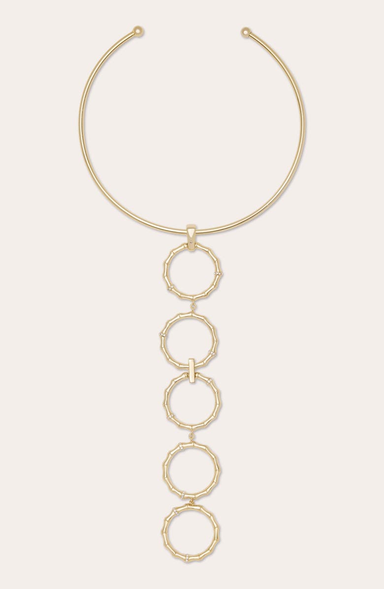Ramy Brook Chira Five Ring Choker Necklace, Main, color, Gold
