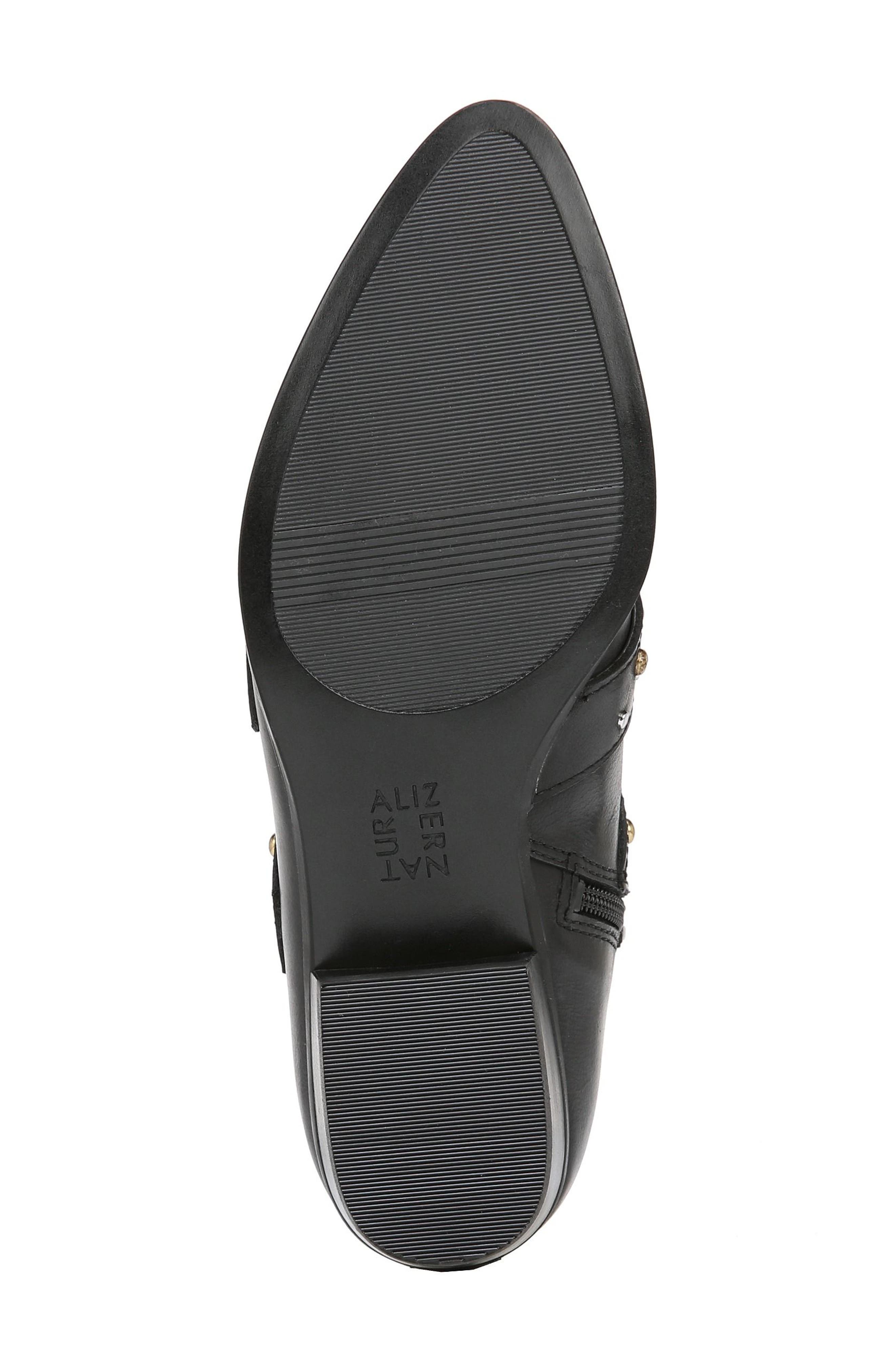 Blissful Studded Bootie, Alternate, color, BLACK LEATHER