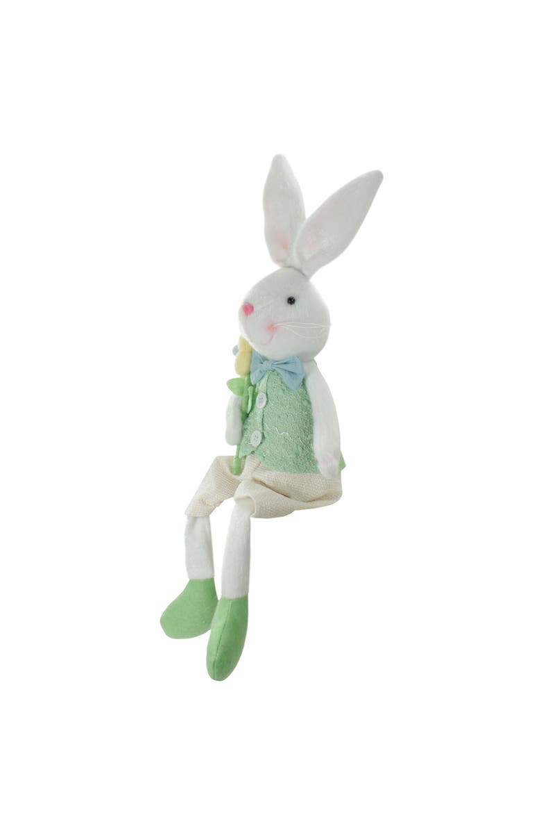 Northlight Boy Bunny Rabbit Easter and Spring Figure - 24" - Green, Alternate, color, White