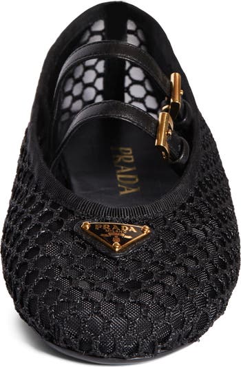 Prada Ballerine Mesh Mary Jane Flat (Women) | Nordstrom