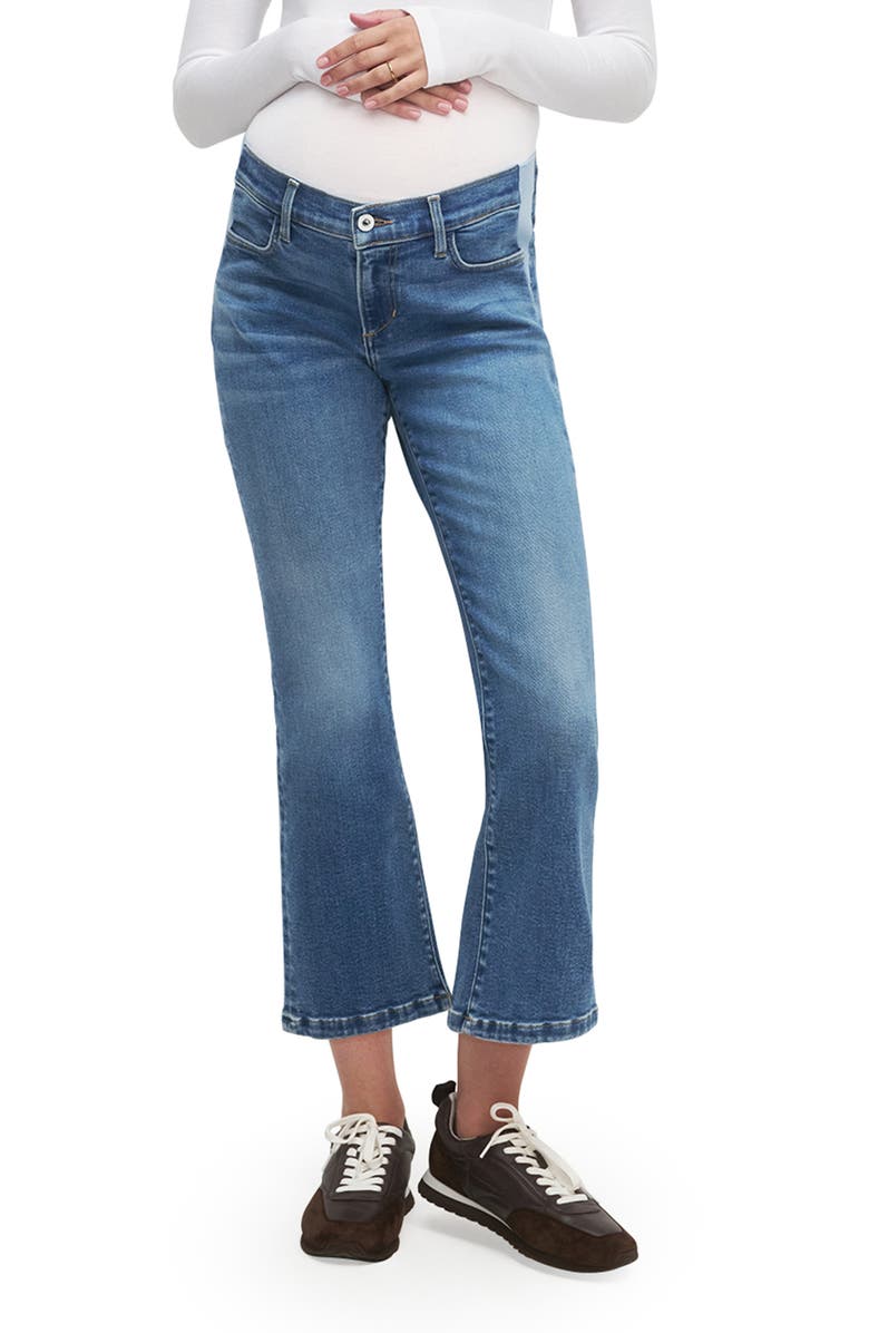 Favorite Daughter The Crop Bootcut Mama Maternity Jeans, Main, color, Hyannis