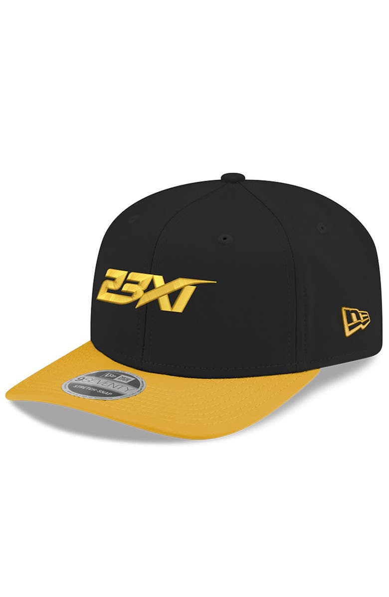New Era Men's New Era Black/Yellow 23XI Racing 9FIFTY Snapback Hat, Main, color, Black