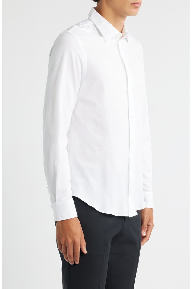 Cotton Button-Up Shirt, Alternate, color, SOLID WHITE