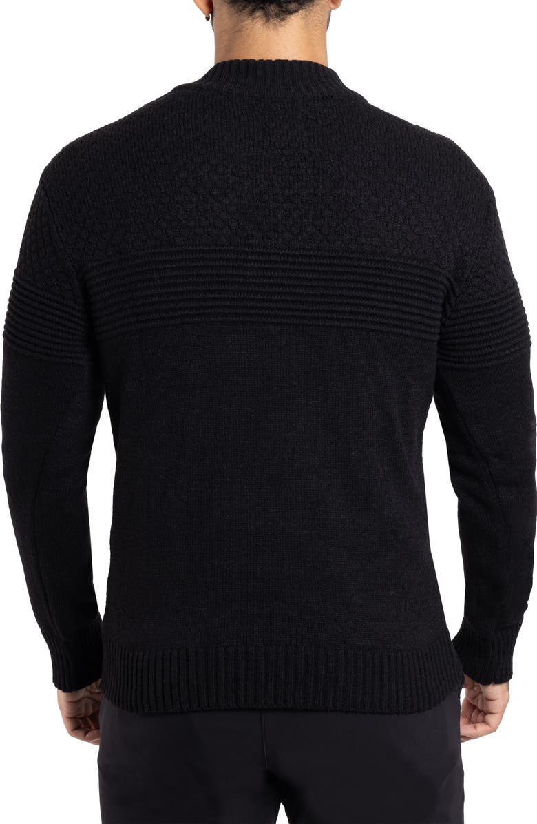 XRAY Honeycomb Knit Quarter-Zip Pullover Sweater, Alternate, color,