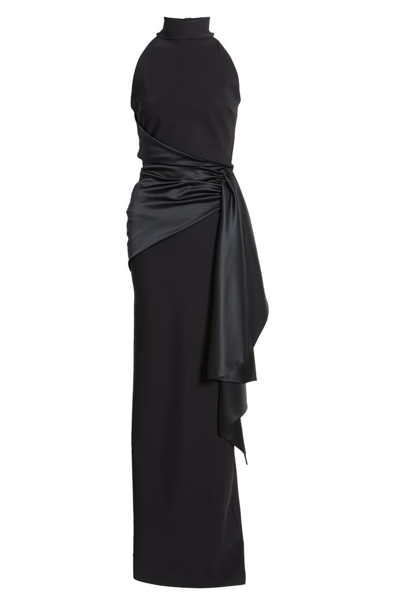 Chiara Boni La Petite Robe Gudairi Column Gown, Alternate, color, Black