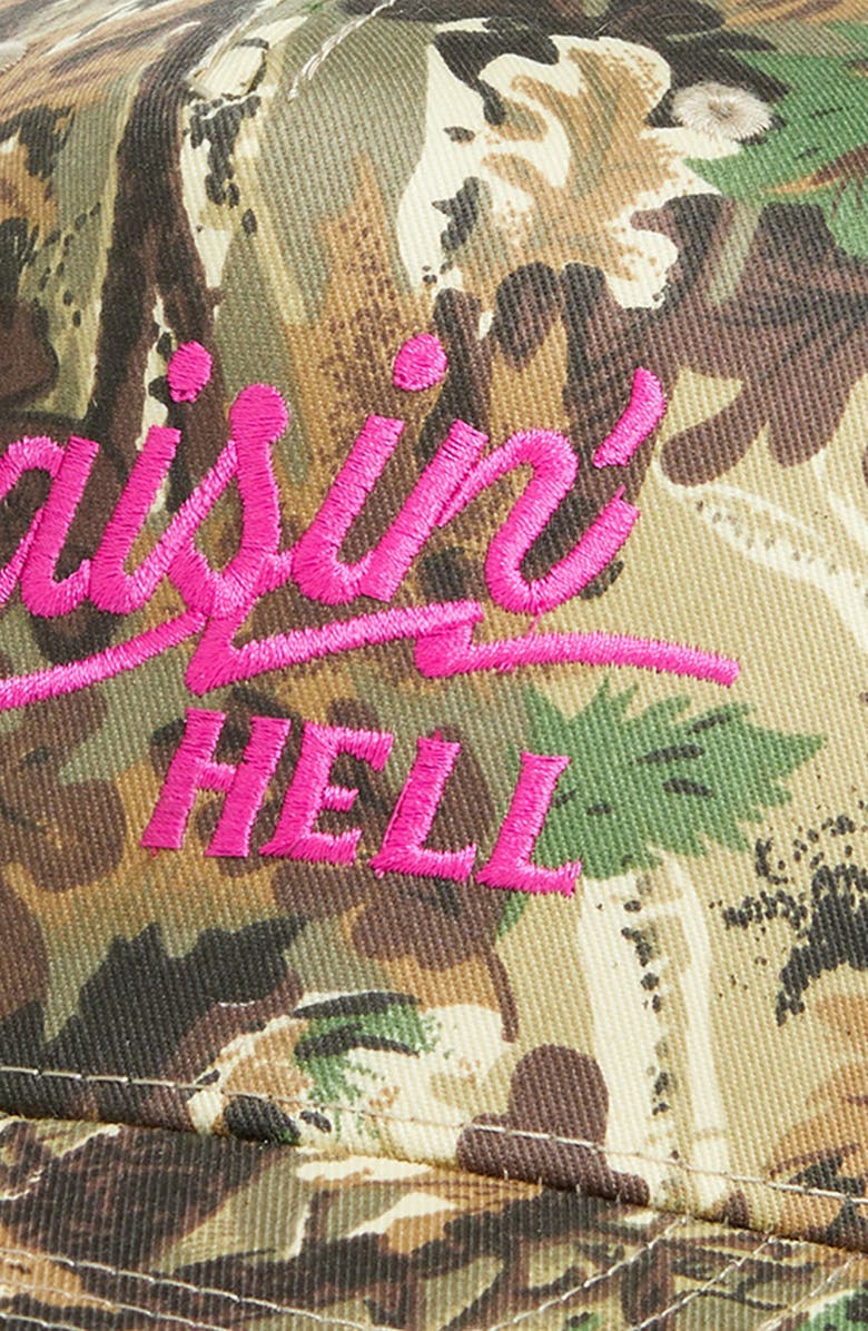 Friday Feelin’ Raisin' Hell Baseball Hat, Alternate, color, Camo
