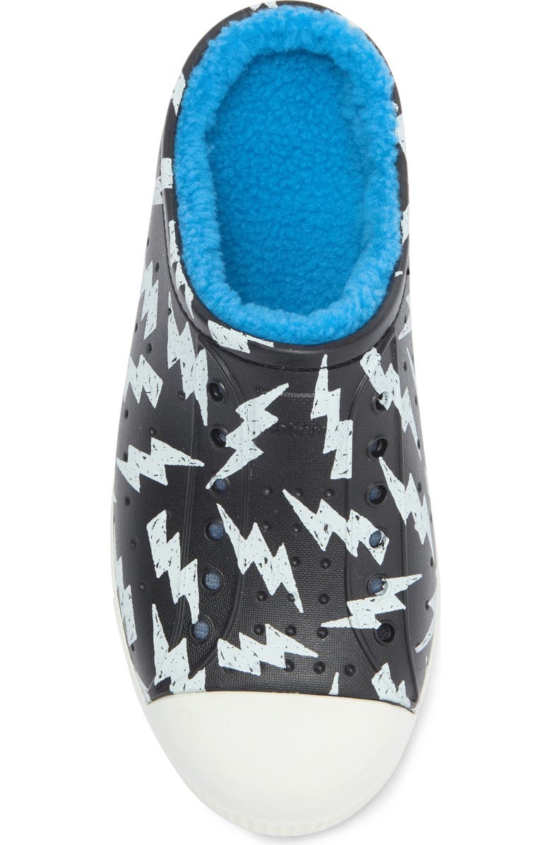 Native Shoes Kids' Jefferson Cozy Slip-On Clog, Alternate, color, Black/ Shell White/ Lghtnglow