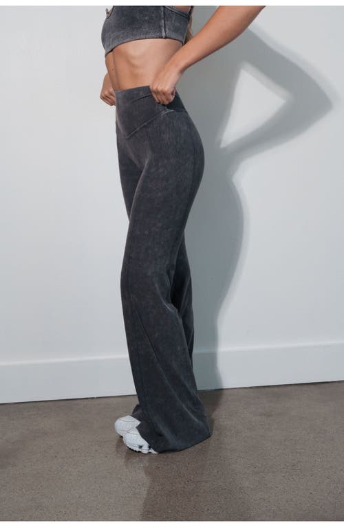 Vitality Cloud Ii Rib Wide Leg Trouser In Gray