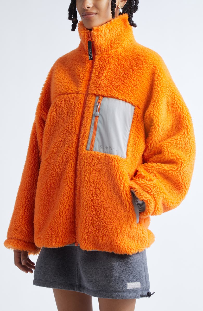 Sandy Liang Rain Fleece Jacket, Alternate, color, Orange