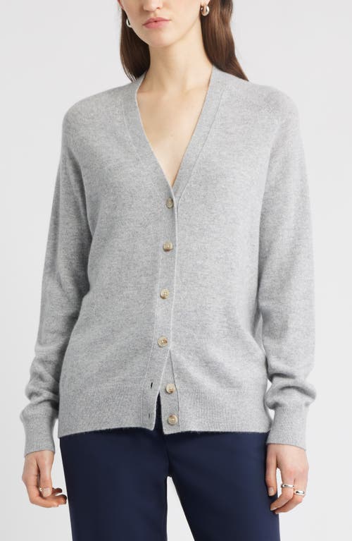 Nordstrom Cashmere V-neck Cardigan In Gray