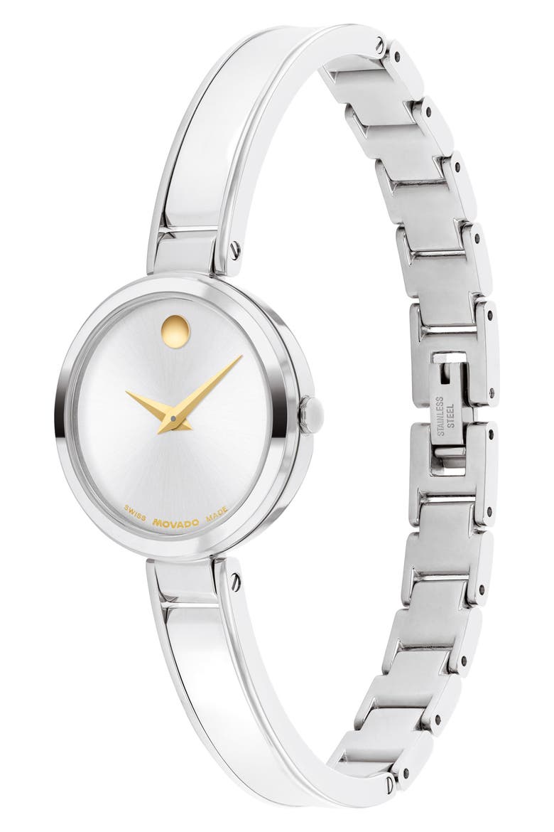 Moda Bracelet Watch, 24mm, Alternate, color, SILVER