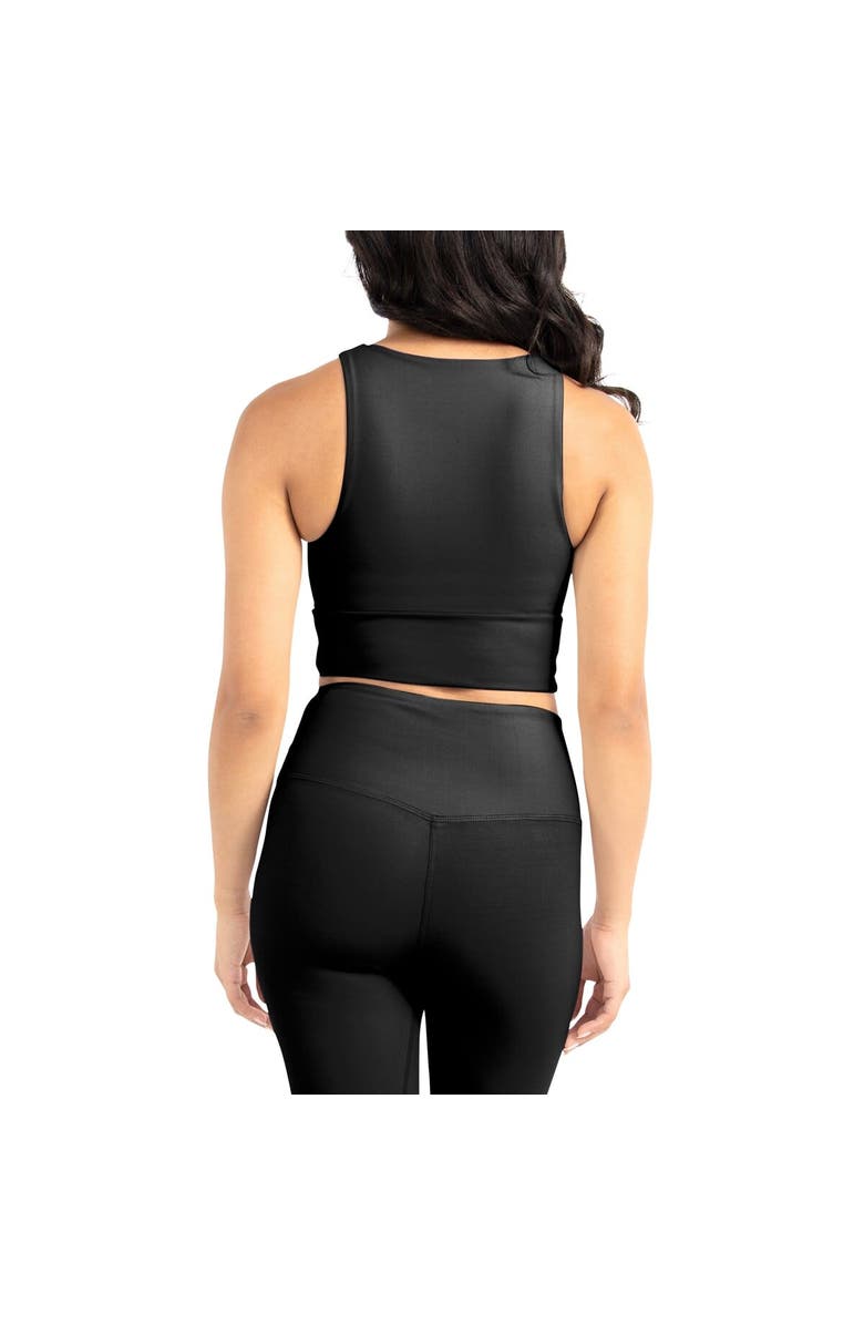 Certo Women's Kadi Brand Black Clemson Tigers Buttery Soft Midi Bra & Leggings Set, Alternate, color, Black