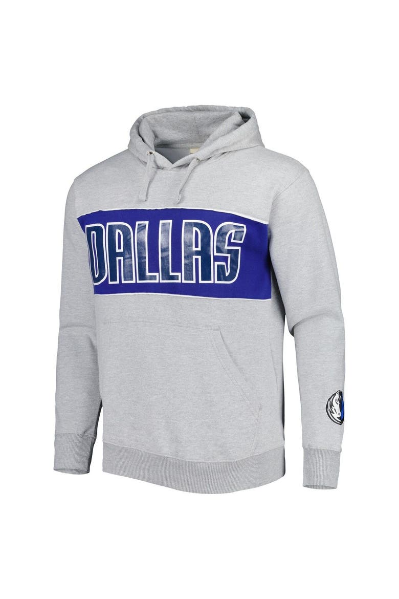 Men's Fanatics Branded Heather Gray Dallas Mavericks Wordmark French Terry Pullover Hoodie, Alternate, color, Heather Gray