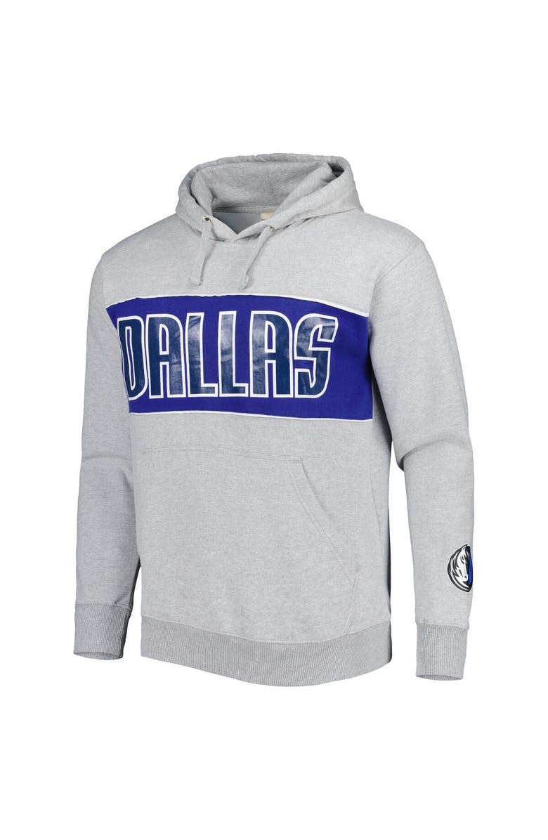 FANATICS Men's Fanatics Branded Heather Gray Dallas Mavericks Wordmark French Terry Pullover Hoodie, Alternate, color, Heather Gray