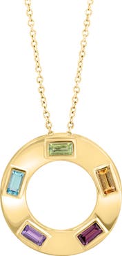 EFFY Semiprecious Stone Open Circle Pendant Necklace