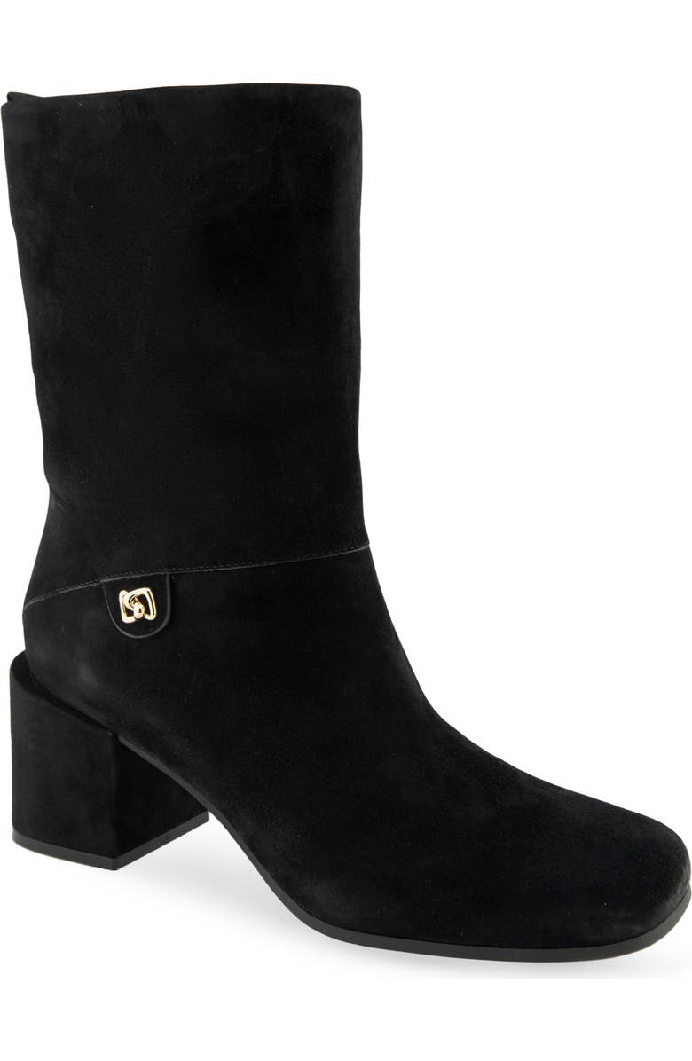 Aerosoles Oro Bootie, Main, color, Black Kid Suede