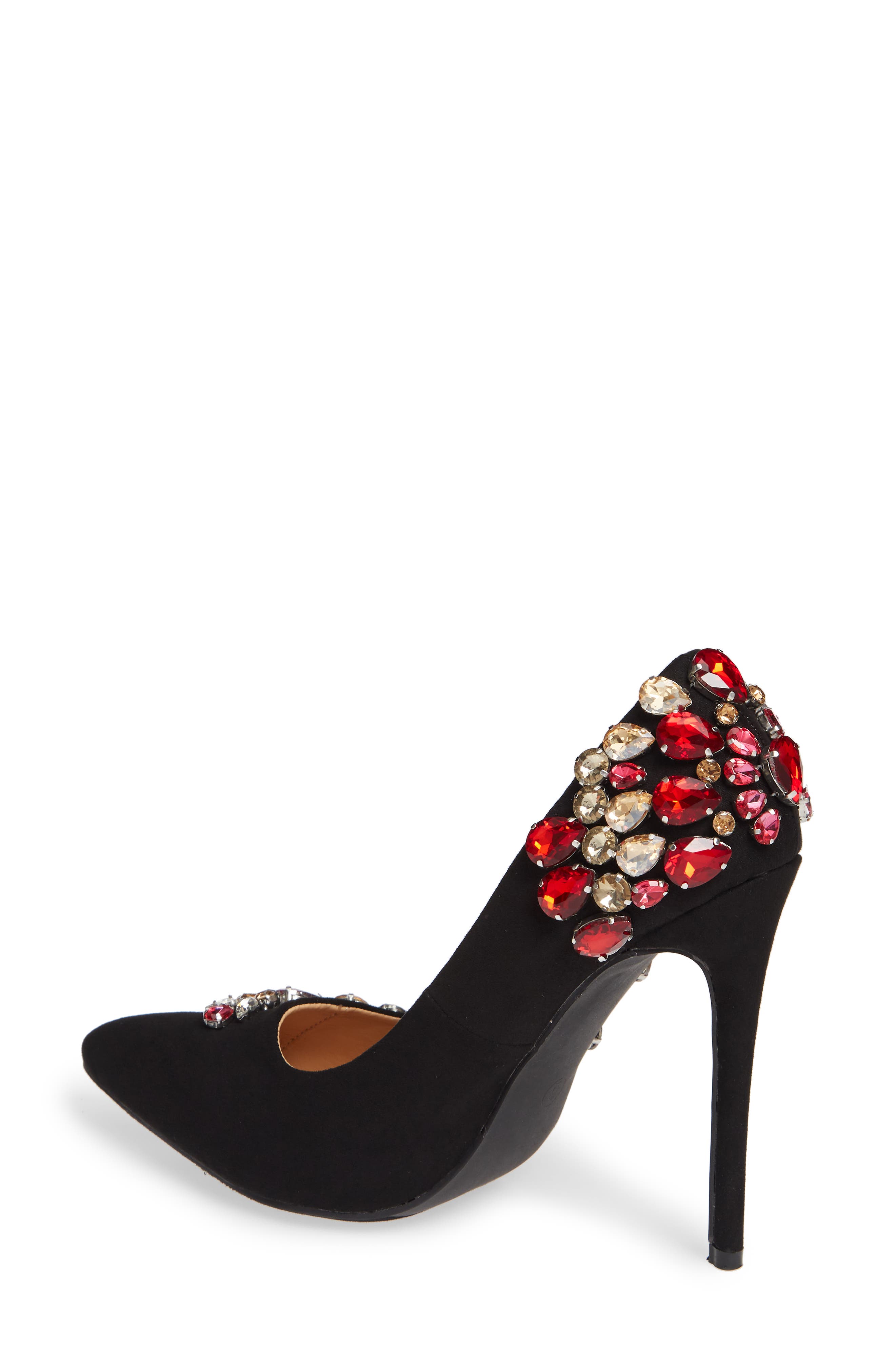 Peri Crystal Embellished Pump, Alternate, color, BLACK SUEDE