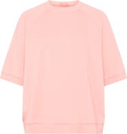 nuuds Elbow-Sleeve Cotton Blend French Terry Sweatshirt