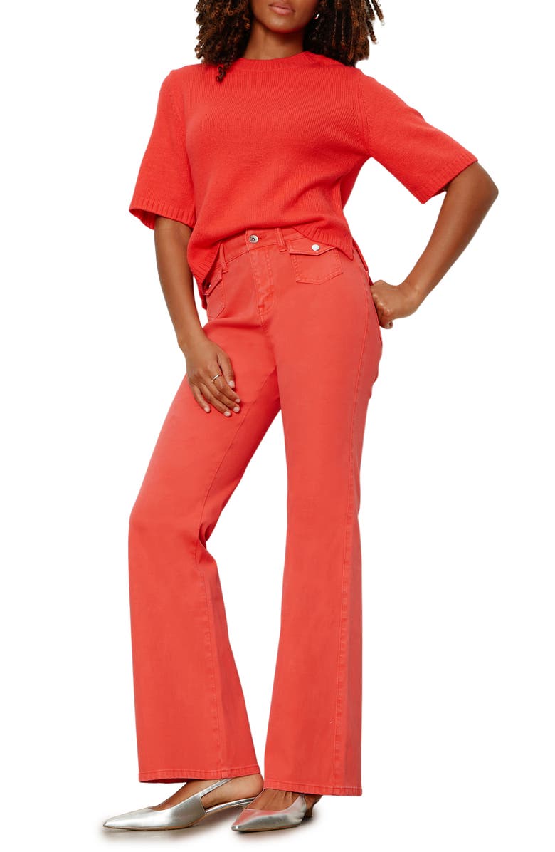 Sanctuary Short Sleeve Sweater, Alternate, color, Tulip Red