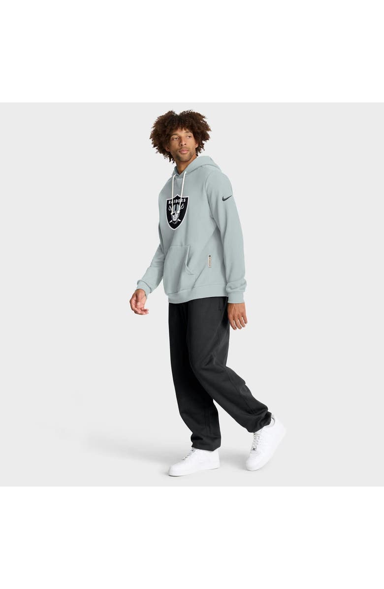 Nike Men's Nike Silver Las Vegas Raiders Sideline Standard Issue Initial Home Dri-FIT Hoodie, Alternate, color, Silver