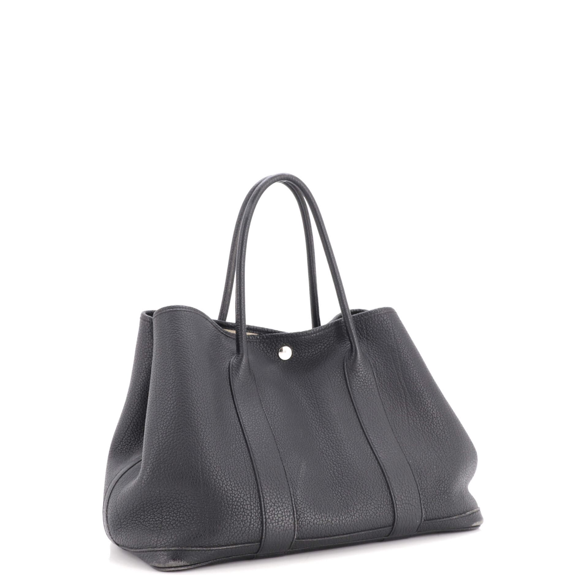 Garden Party Tote Leather 36, Alternate, color, Black