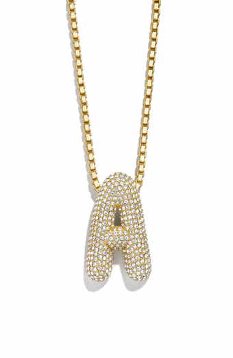 Bubble Initial Pendant Necklace
