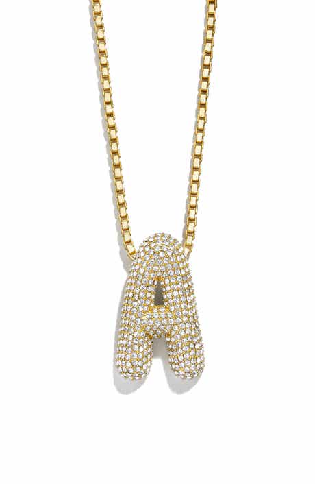 BaubleBar Bubble Initial Pendant Necklace