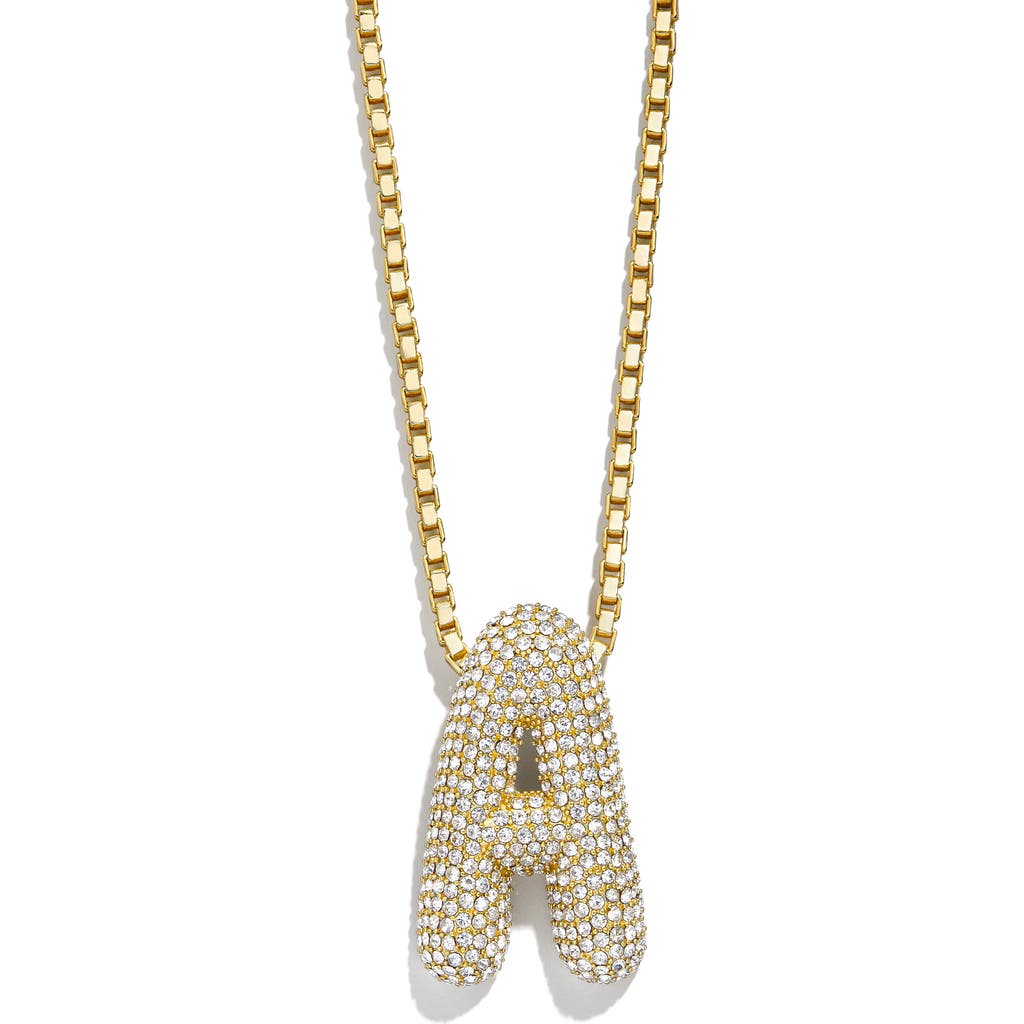 Shop Baublebar Bubble Initial Pendant Necklace In Clear A