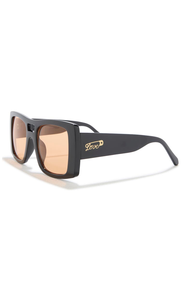 53mm Shield Sunglasses, Alternate, color, BLACK OPAQUE