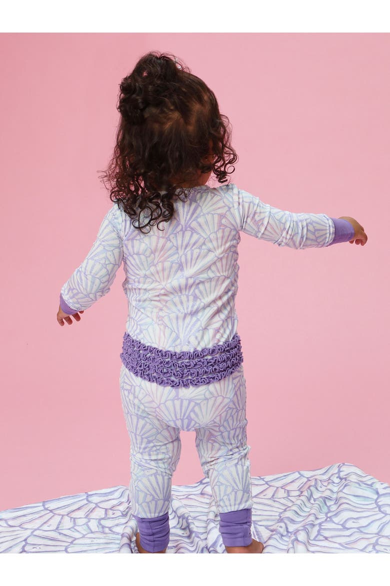 Baby Girls SoftSnooze Convertible Ruffle One Piece Pajama, Alternate, color, Magical Mermaid