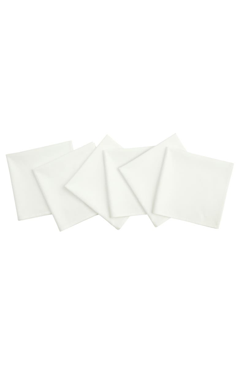 Solino Home Cotton Linen Dinner Napkins - Dru - Set of 6, 20" x 20", Main, color, 