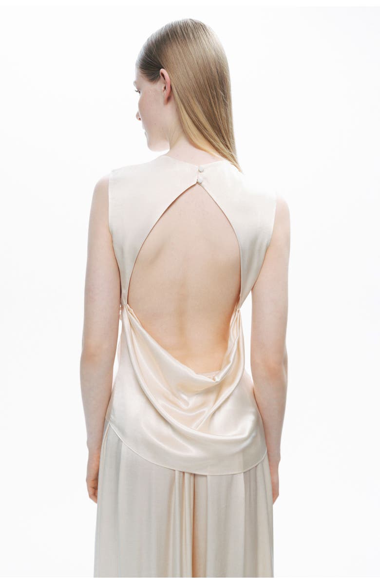 Nocturne Draped Open-Back Detail Blouse, Alternate, color, 