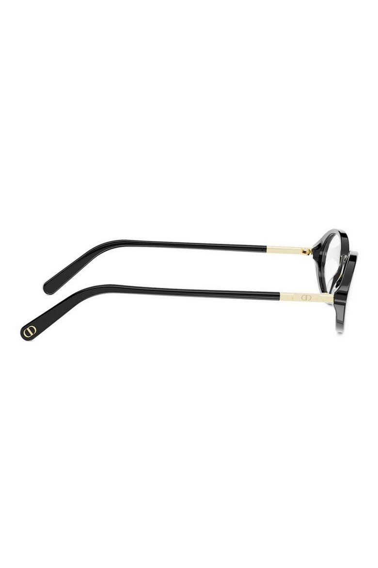 Mini CD O R8I 51mm Oval Optical Glasses, Alternate, color, SHINY BLACK