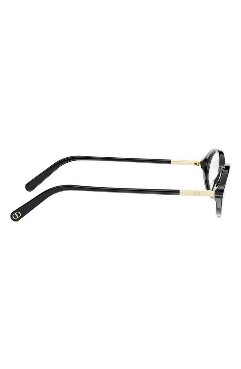 DIOR Mini CD O R8I 51mm Oval Optical Glasses, Alternate, color, Shiny Black