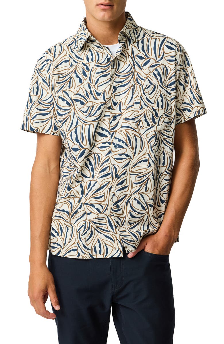 Rodd & Gunn Palmbrook Short Sleeve Button-Up Shirt, Main, color, Natural