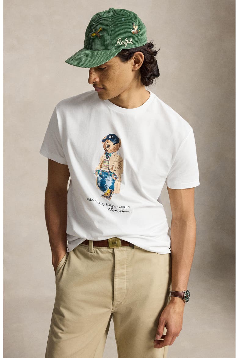 Polo Bear Cotton Graphic T-Shirt, Alternate, color, WHITE