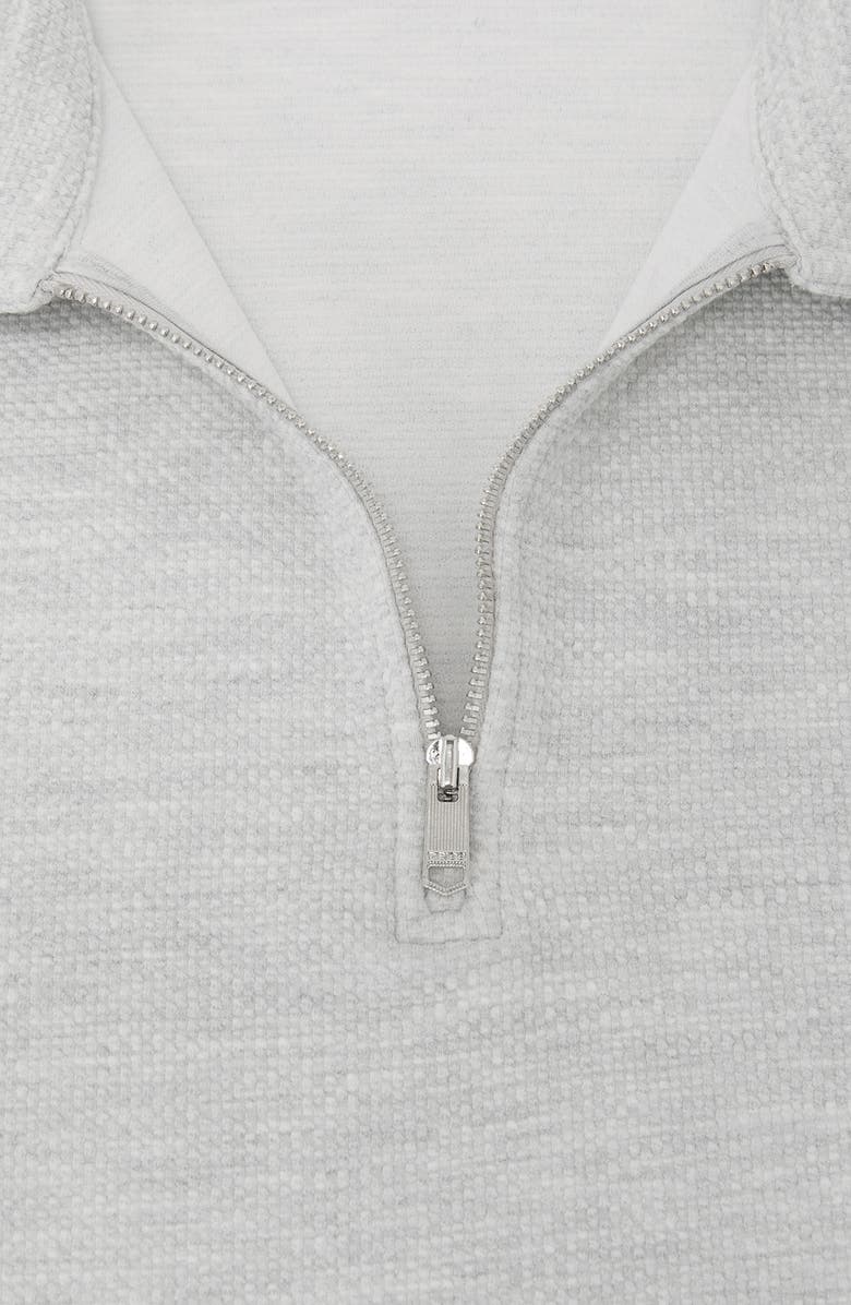 Reiss Bruno Quarter Zip Polo, Alternate, color, Grey Melange