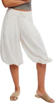 Free People Calle Bubble Crop Cotton Blend Pants