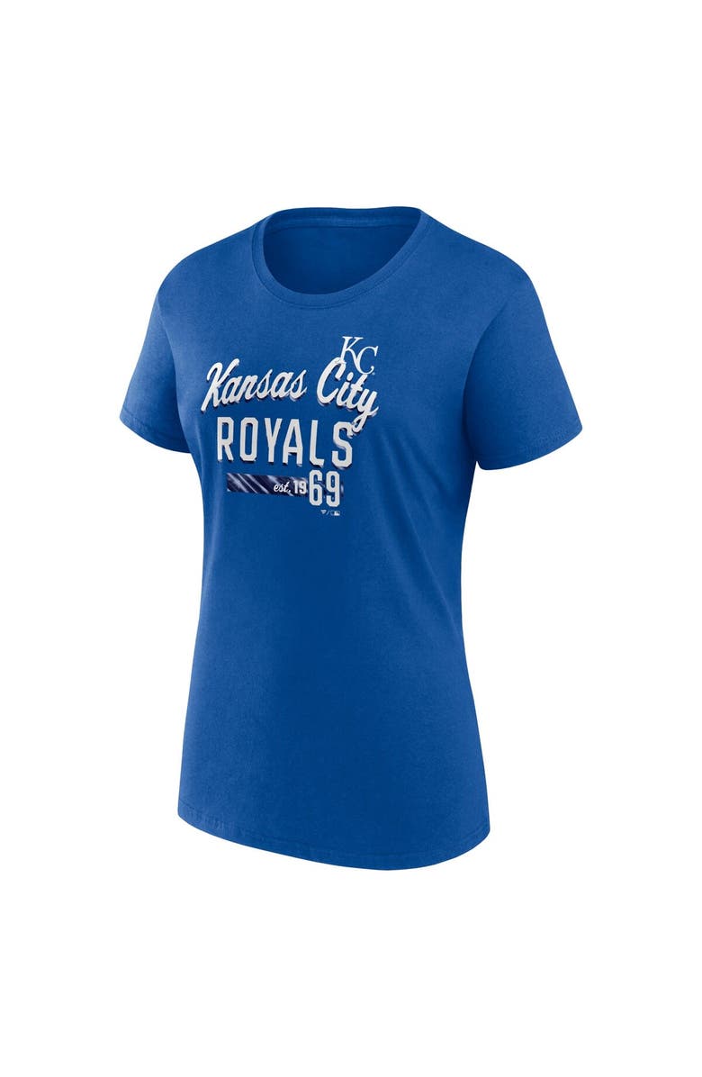 FANATICS Women's Fanatics Branded Royal Kansas City Royals Logo Fitted T-Shirt, Alternate, color, Royal