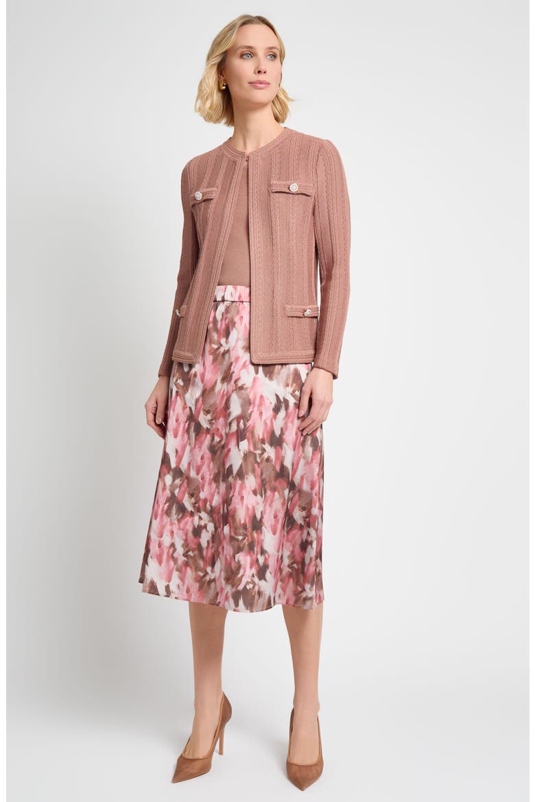 Heritage Braided Cable Soft Knit Jacket, Alternate, color, CHARMEUSE