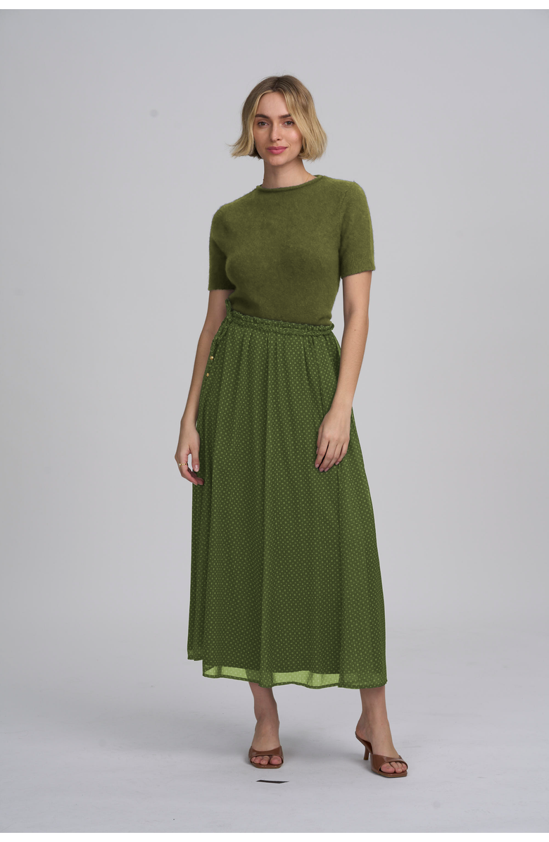 ELLE Collection Moss Yarn Shell, Main, color, Olive