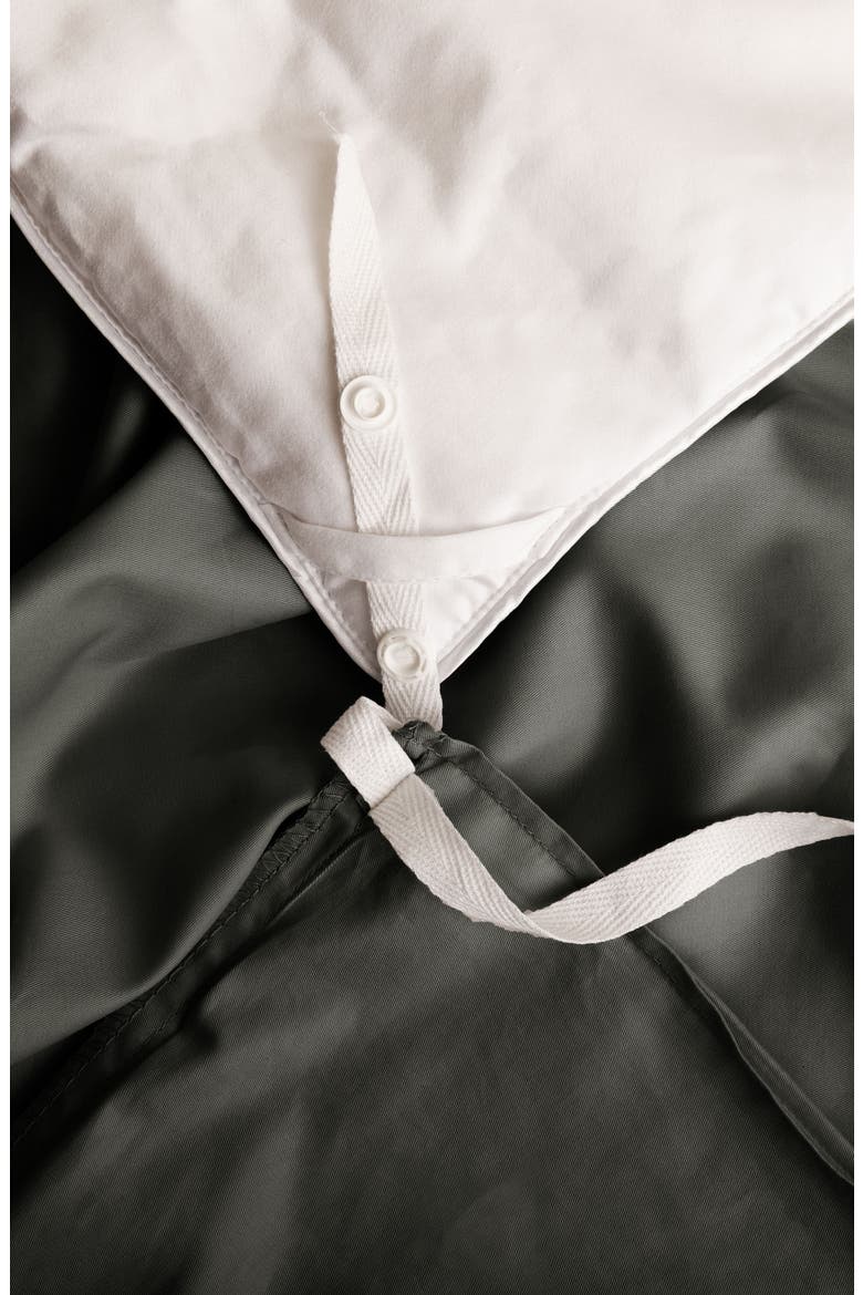 400 Thread Count CrispCool Organic Cotton Percale Duvet Cover, Alternate, color, STORM