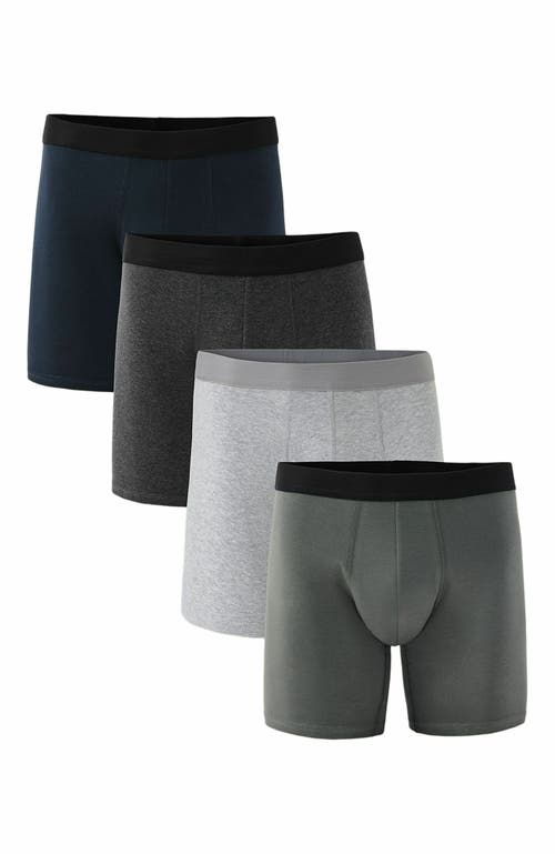 Pact Organic Cotton Everyday Extended Boxer Brief 4-pack
