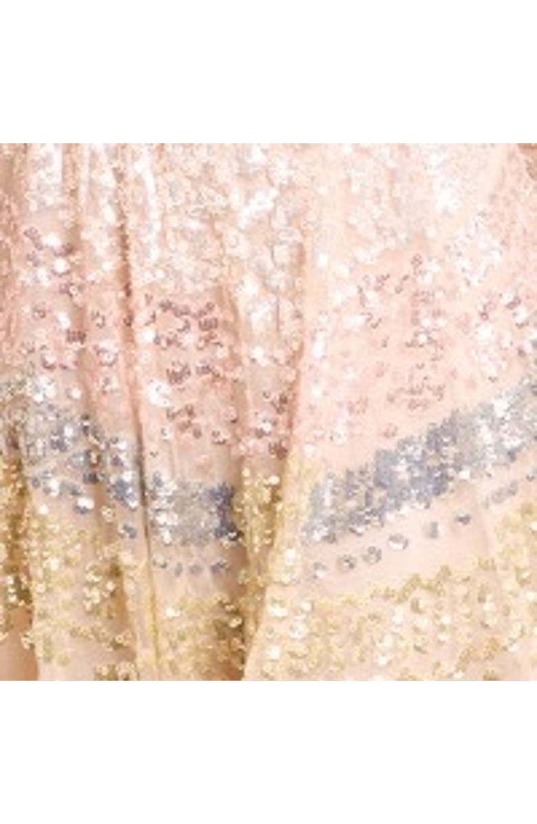 Needle & Thread Angeline Sequin Mini Dress, Alternate, color, Cream