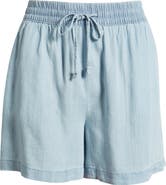 beachlunchlounge Toney Tie Waist Chambray Shorts